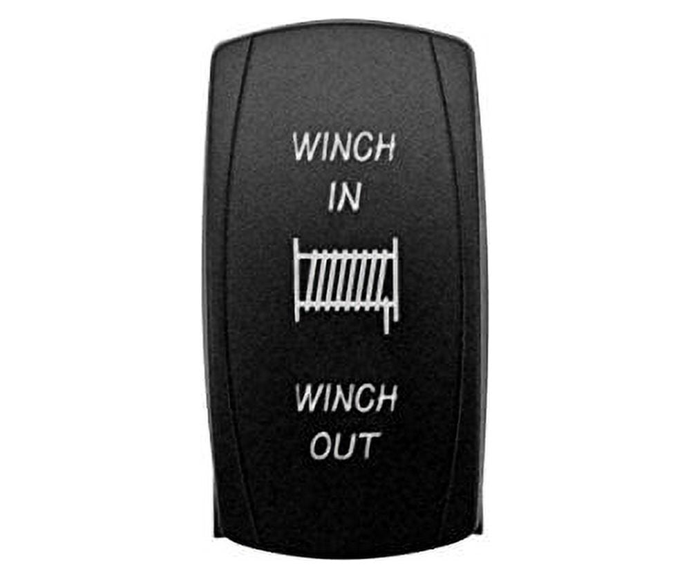SuperATV 12V/20A Momentary OffRoad Rocker Switch for Winch in/Out