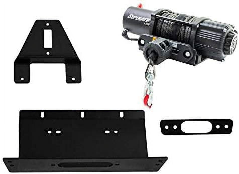 Mad Dog 4500LB Wide Winch Mount Combo – Fits Polaris Ranger 2017-2018 1000 Crew - View #2