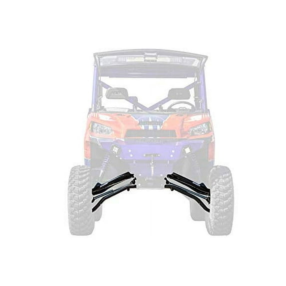 SuperATV 6" Suspension Lift Kit for Polaris Ranger Full Size 1000 Diesel/Crew | (2015+) | Drop Brackets For Using Stock Shocks | With X300 Axles | Black|LK-P-RAN900-6-R3-02#RK