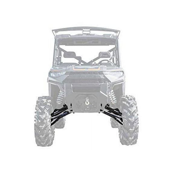 SuperATV 6" Suspension Lift Kit for Polaris Ranger Full Size XP 1000 Back Crew Country (2019) | With Rhino 2.0 Axles, New A Arms, Tie Rods, and More | Black|LK-P-RAN1K-6-001-R2-02#BCC