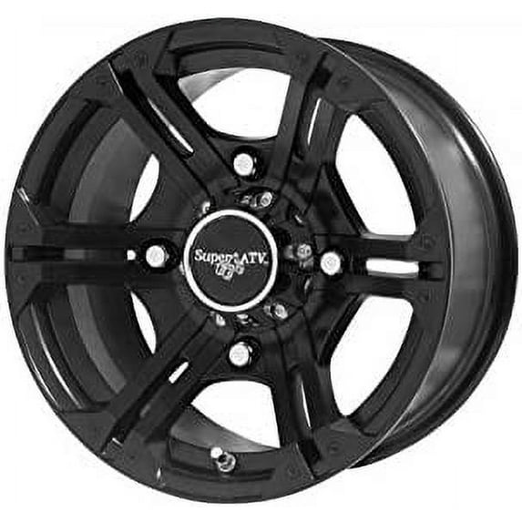 SuperATV Bandit Wheel H|Series For Polaris | Black | 14 Inch | 4/156 Bolt Pattern (for 3/8'' and 12 mm studs)|BAN-14/7-4/156-HBLK12