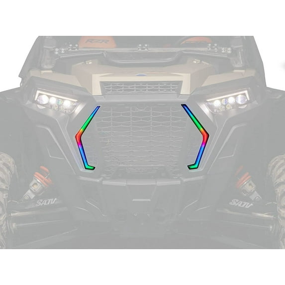 SuperATV Fang Lights for Polaris RZR XP 1000 / XP 4 1000 / XP Turbo/XP 4 Turbo/XP Turbo S/Trail 900 / Trail S 900 See Fitment Controlled by App or Remote Plug-and-Play Installation