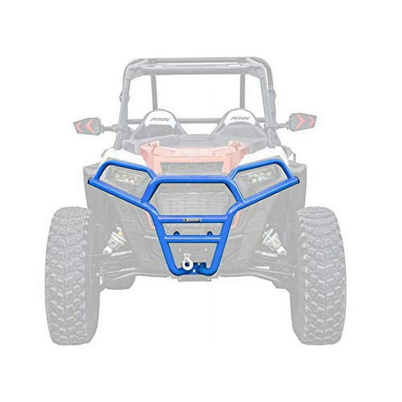 SuperATV Front Bumper for Polaris RZR S 1000 | Blue | Made of HD Steel Tubing |CNC Machined End Caps for Extra Protection | Protects Entire Front End |Rugged Look|FBG-P-RZR1K-004-16#SK