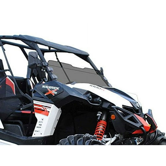 SuperATV HD Half UTV Windshield for Can|Am Maverick (See Fitment)|Snug, Rattle|free Fit|1/4" Thick Dark Tint Polycarbonate 250 Times Stronger Than Glass|USA Made|HWS-CA-MAV-71