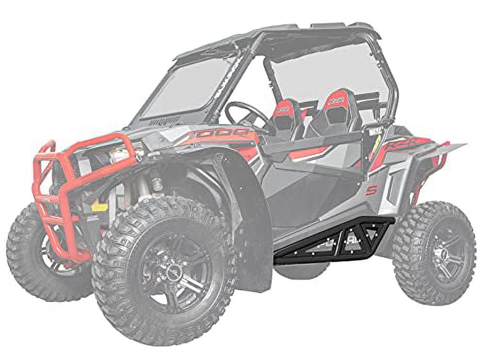SuperATV HD Tube Rock Sliders for 2021+ Polaris RZR Trail 900 / S 900 / S 1000 (See Fitment)|Wrinkle Black|Made with 1.75" Steel Tubing|UV Resistant|Easy Bolt|On Mount|NB-P-RZR1K-00#SATV