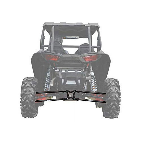 SuperATV Heavy Duty Round Tubed Rear Radius Arms/Rods for Polaris RZR XP Turbo/XP 4 Turbo (2017+) | Black|RA01-002-0-02#CJ