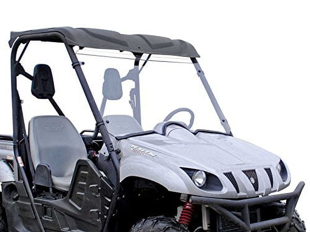 SuperATV Heavy Duty Scratch Resistant Full UTV Windshield for Yamaha Rhino  450/660 700 (See Fitment) |1/4" Thick Polycarbonate 250x Stronger than  Glass|Hard Coated|USA Made|WS-Y-RNO-70