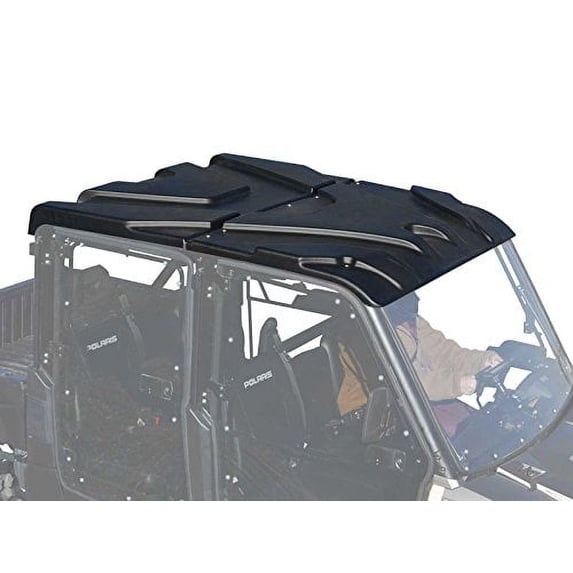 SuperATV Heavy Duty Plastic Roof for Polaris Ranger Full Size XP 570 Crew / 900/1000 / 1000 Diesel | See Fitment|Easy to install|This UTV Top Protects Riders from Sun, Rain, and Debris|roof-p-ran9004