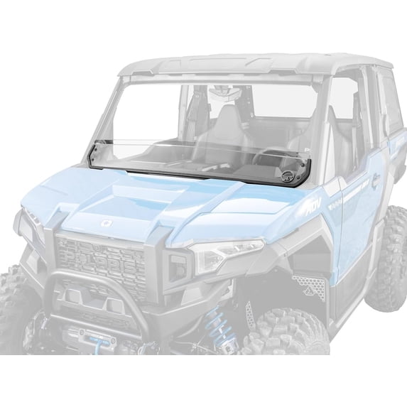 SuperATV Polaris Xpedition Half Windshield Streamlined Protection with Uncompromised Visibility and Style Dark Tint