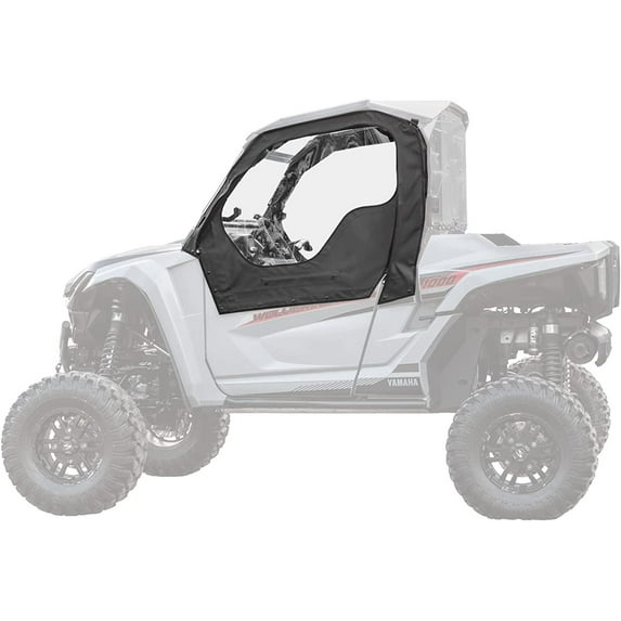 SuperATV Primal Soft Cab Enclosure Upper Doors Compatible with 2021+ Yamaha Wolverine RMAX 2 Resistant to Water and Abrasions Heavy-Duty Snaps Hold Windows Open for More Airflow USA Made!