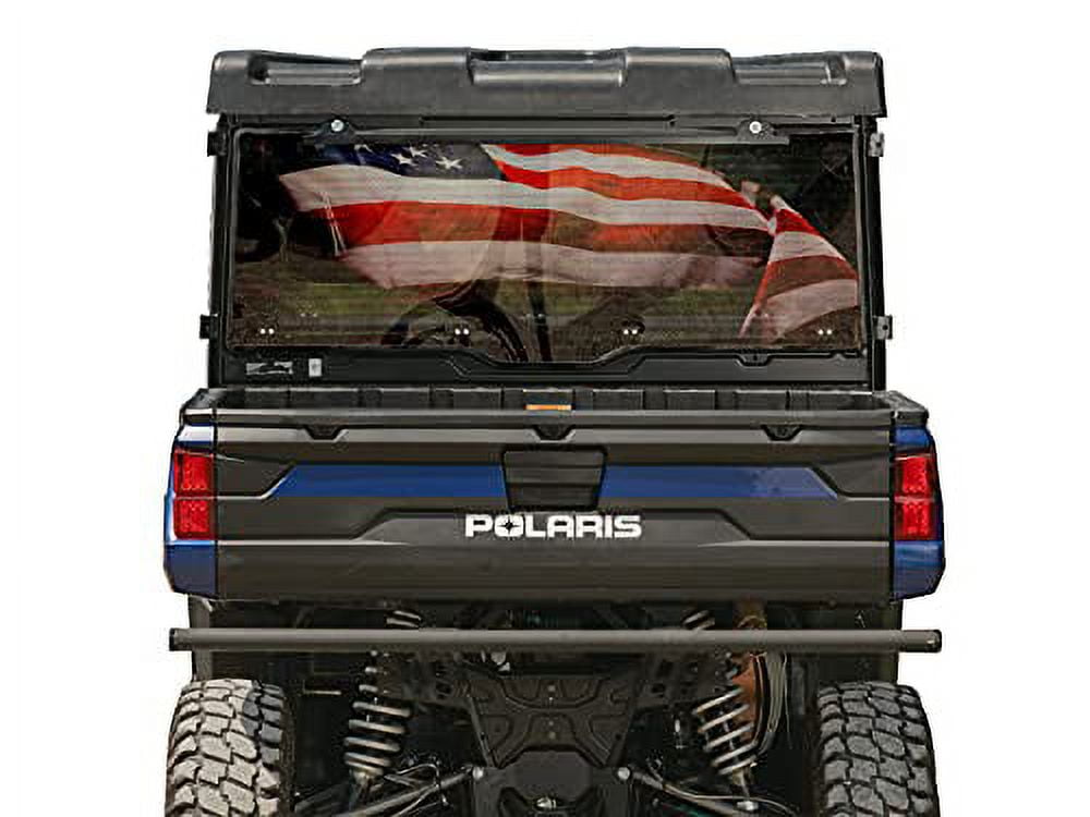 SuperATV Rear UTV Windshield for 20152018 Polaris Ranger 1000 Diesel/Crew1/4" Polycarbonate