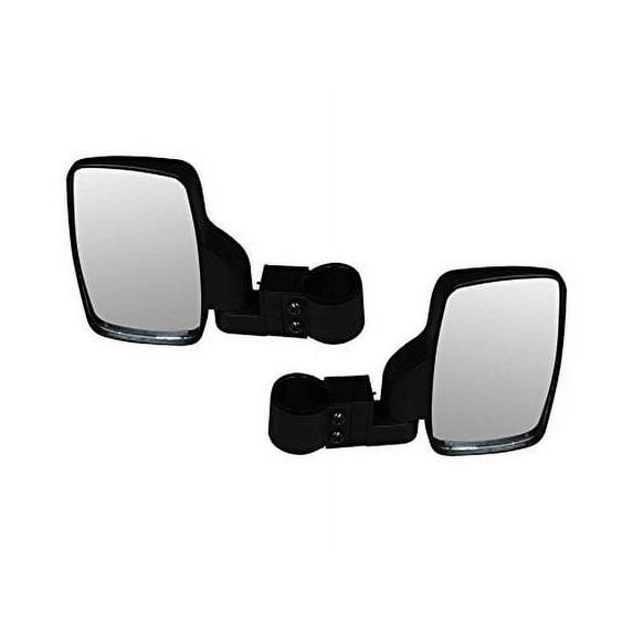 SuperATV Side View Mirrors for Can|Am Maverick / Commander / Polaris PRO XP / Yamaha / Honda / CFMOTO|Fits 2'' Round Roll Cages |Left and Right Mirrors|8.5" x 4.25" Convex Mirror|SVM-002
