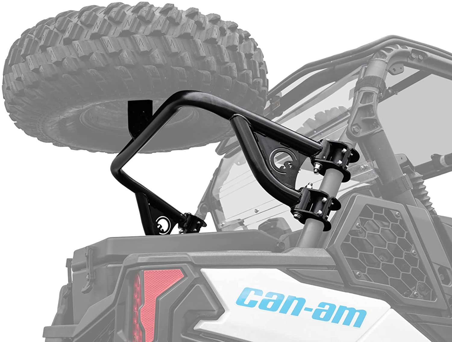 SuperATV Spare Tire Carrier for 2018+ CanAm Maverick Trail 800/1000