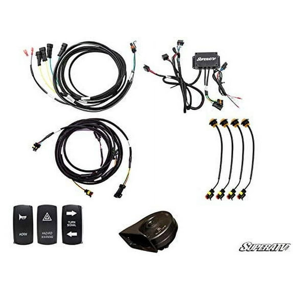 SuperATV Turn Signal Kit for 2020+ Polaris RZR PRO XP/PRO XP4|Plug & Play Installation w/ 3 Rocker Switches|Uses stock rear brake lights and 4 Front LED Signals|TSK-P-PROXP-004