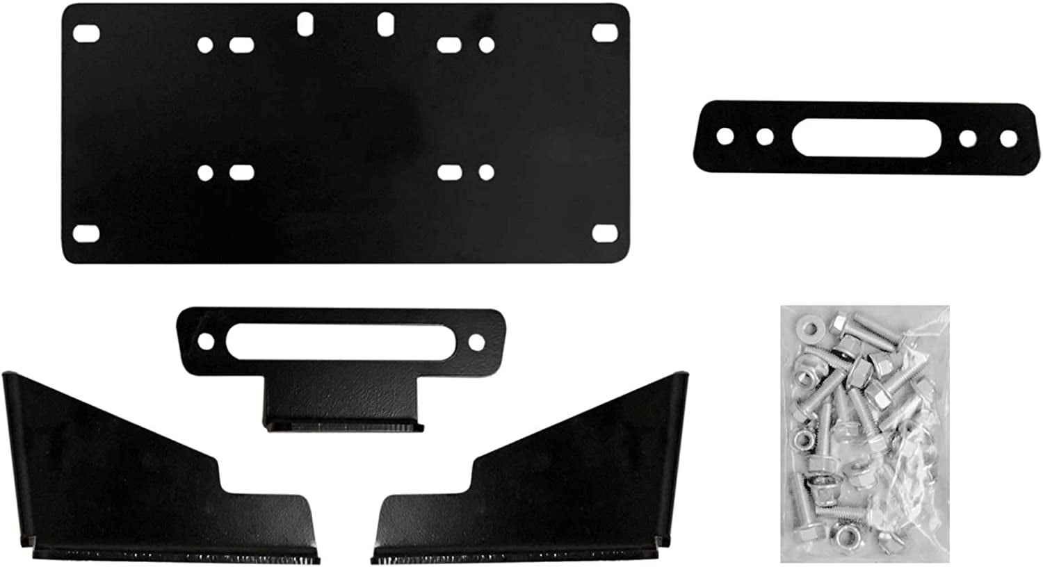 SuperATV Winch Mounting Plate for Kawasaki Mule Pro DX/DXT/FX/FXT/FXR