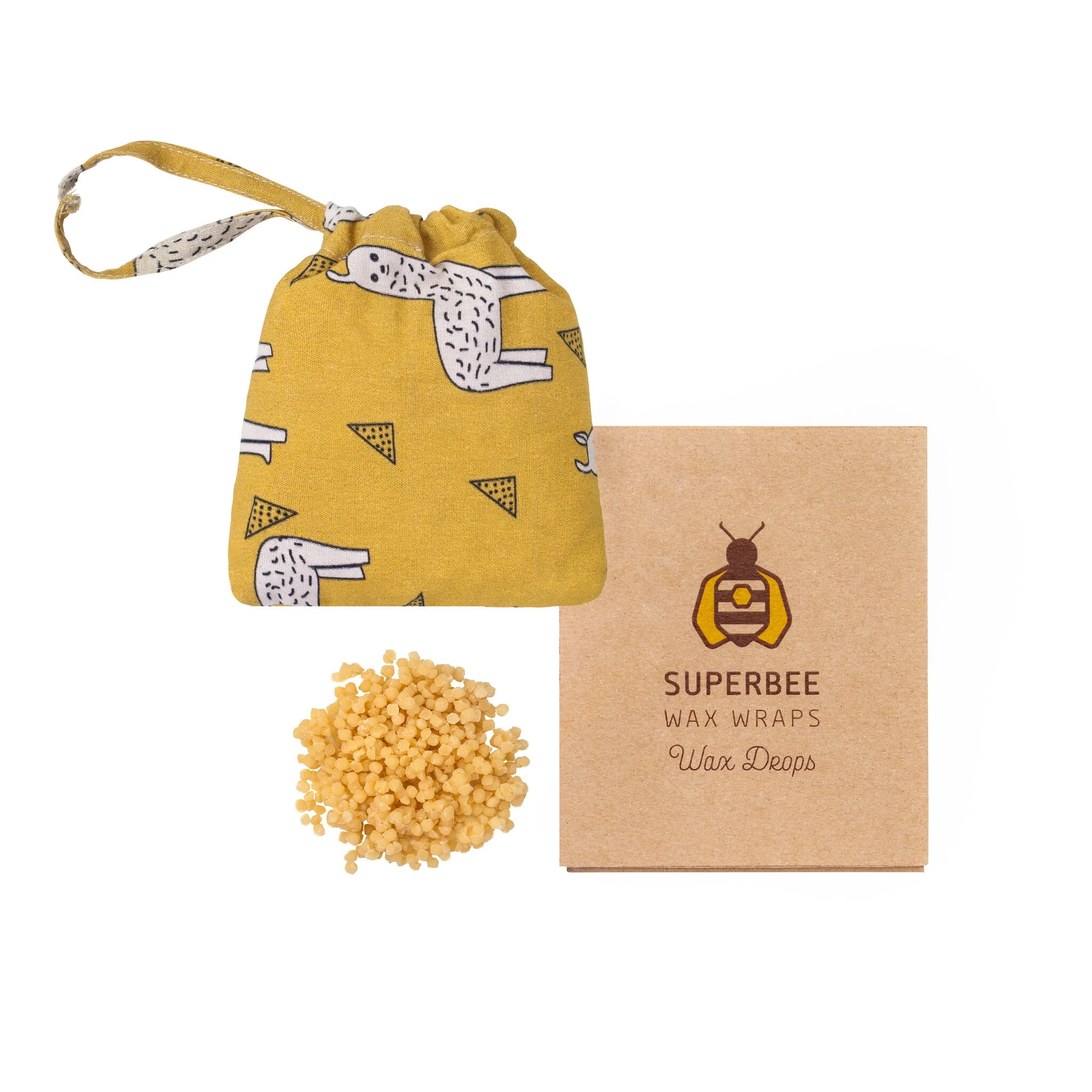 SUPERBEE Beeswax Wrap for Food, Set of 3 Bees Wax Wraps, Reusable