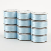SuperBobs Polyester M-Style Bobbin 12 Pack Baby Blue