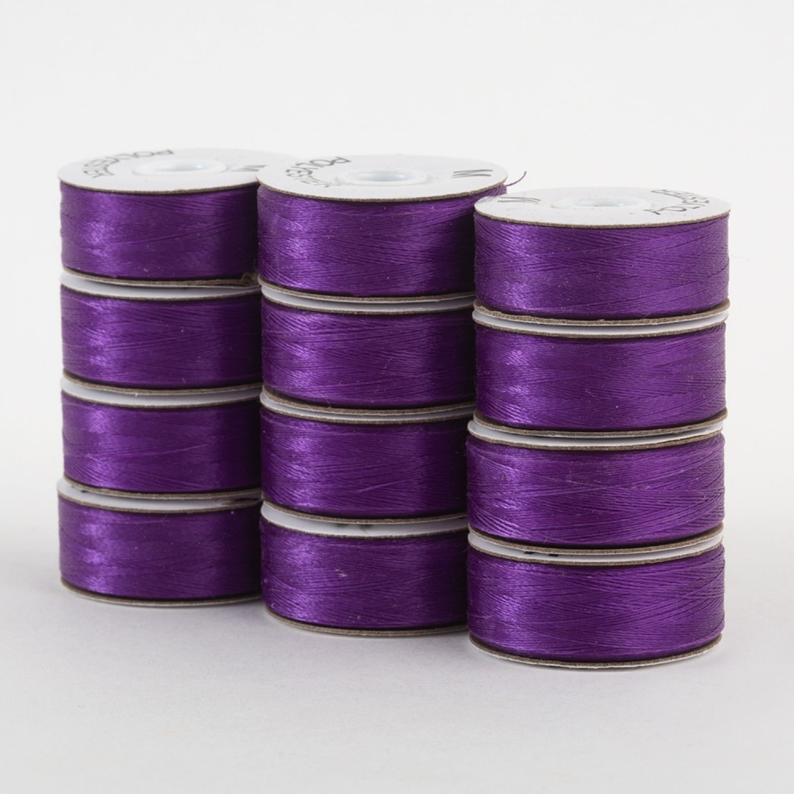 SuperBobs Polyester M-Style Bobbin 12 Pack Dark Purple