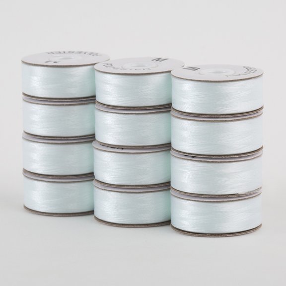 SuperBobs Polyester M-Style Bobbin 12 Pack Lace White