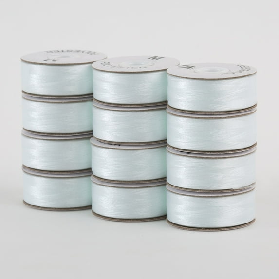 SuperBobs Polyester M-Style Bobbin 12 Pack Lace White
