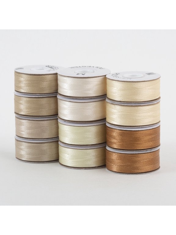 SuperBobs Polyester M-Style Bobbin 12 Pack Neutral