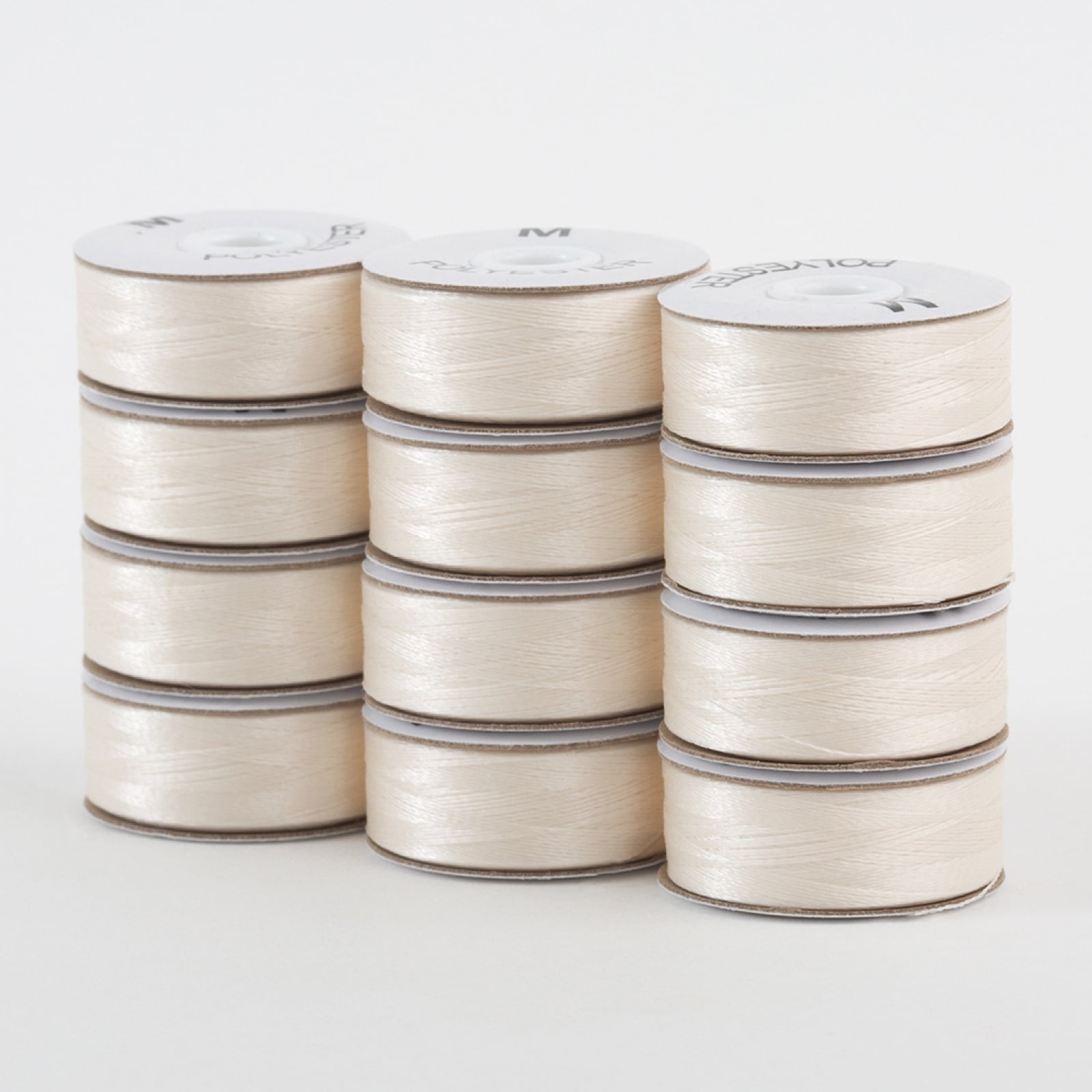 SuperBobs Polyester M-Style Bobbin 12 Pack Off White - Walmart.com