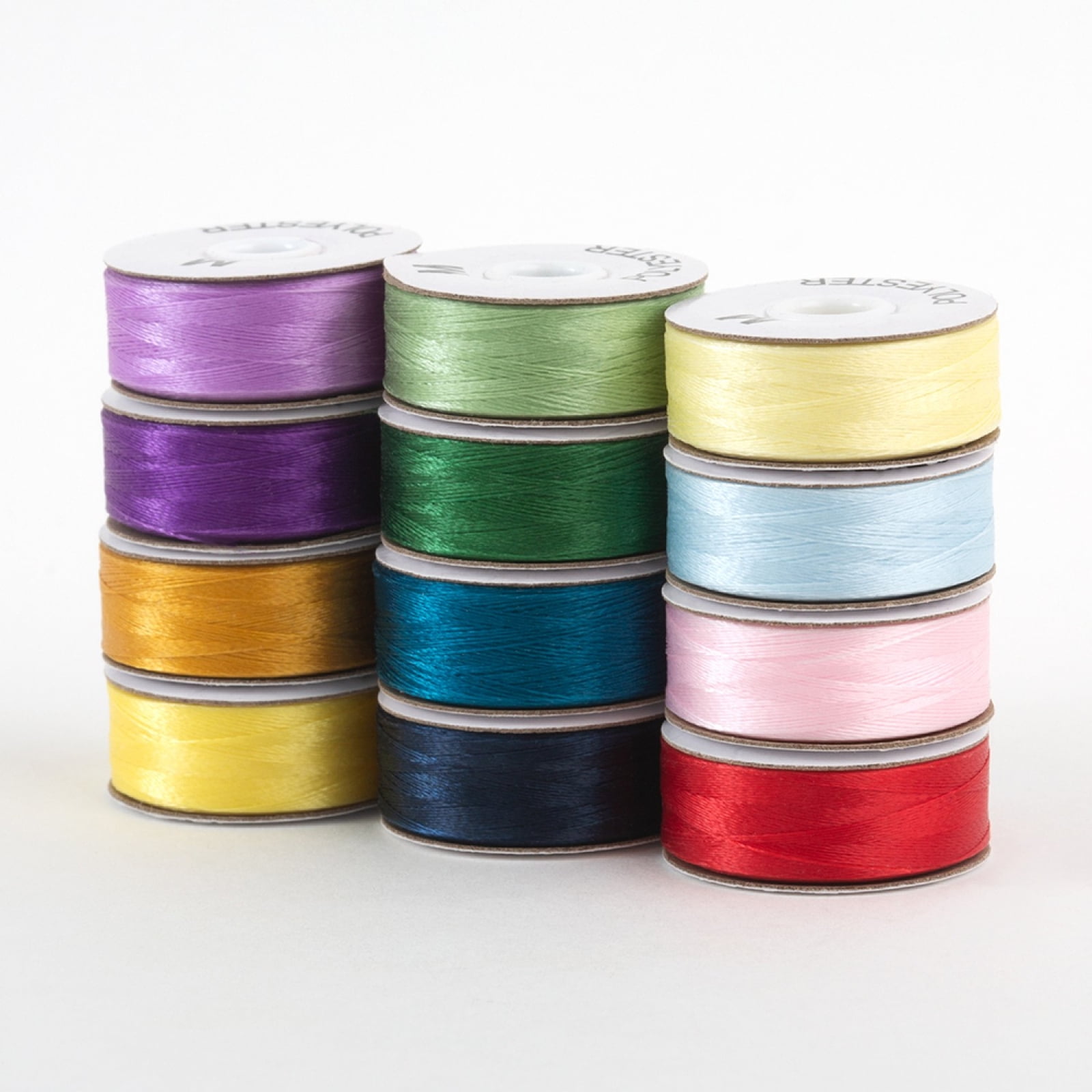 SuperBobs Polyester M-Style Bobbin 12 Pack Rainbow