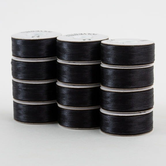 SuperBobs Polyester M-Style Bobbin 72 Pack Dark Gray