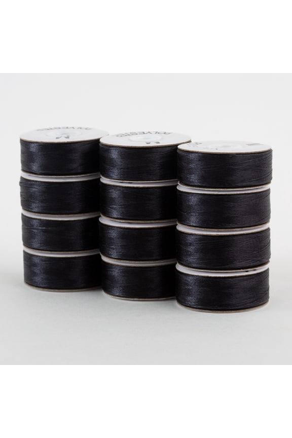 SuperBobs Polyester M-Style Bobbin 72 Pack Dark Gray