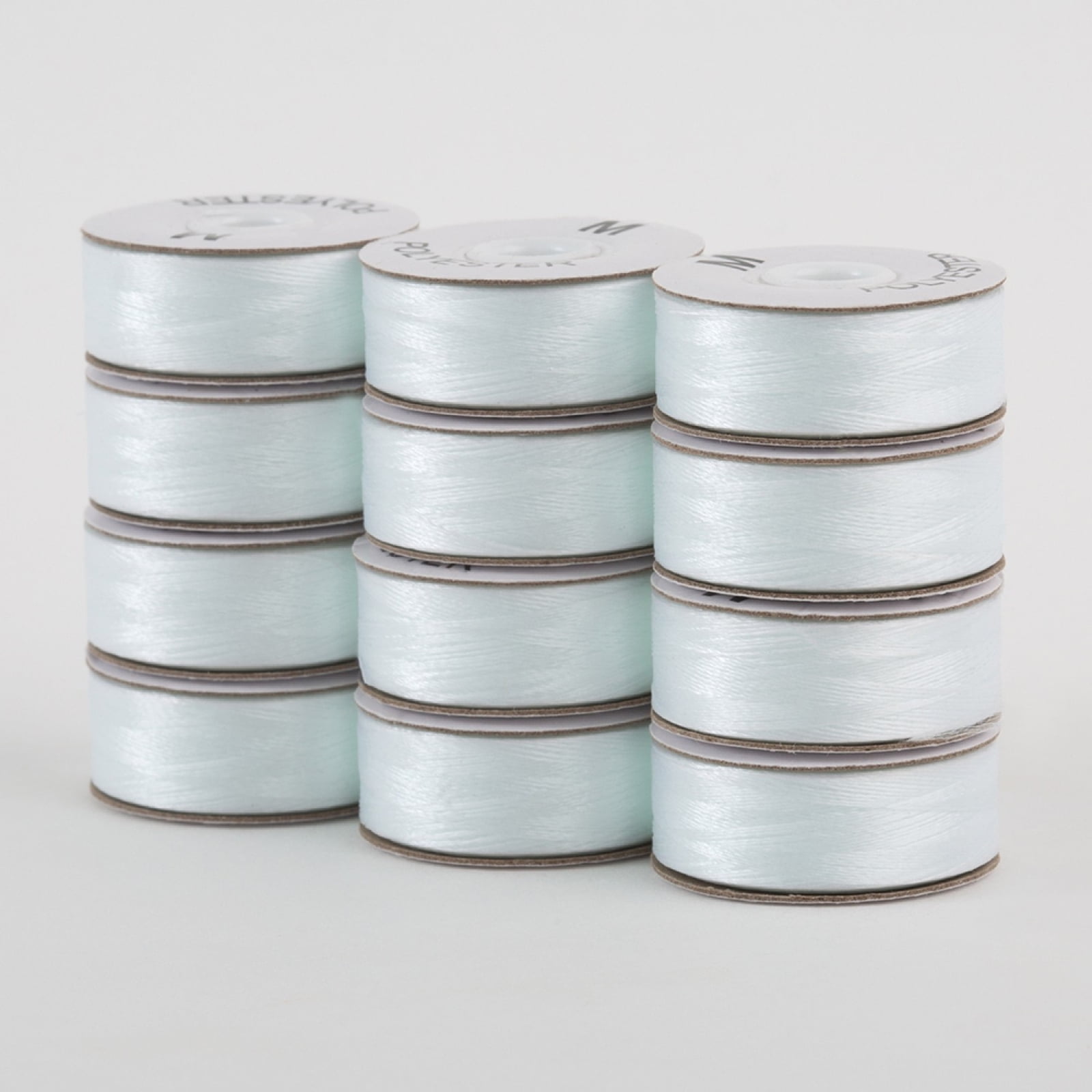 SuperBobs Polyester M-Style Bobbin 72 Pack Lace White