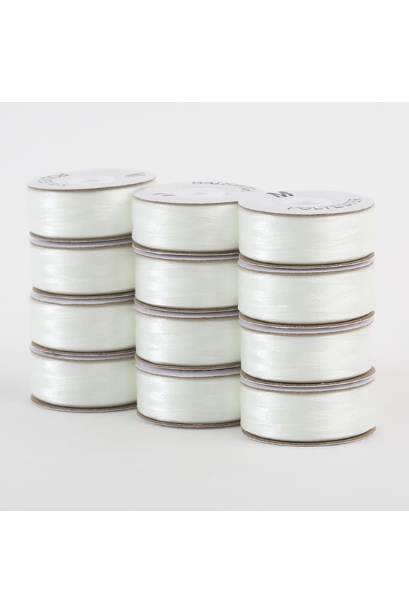 SuperBobs Polyester M-Style Bobbin 72 Pack Natural White