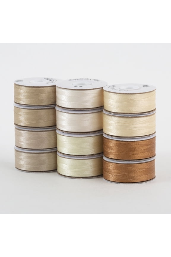SuperBobs Polyester M-Style Bobbin 72 Pack Neutral
