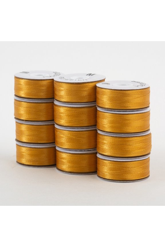 SuperBobs Polyester M-Style Bobbins 12 Pack Gold