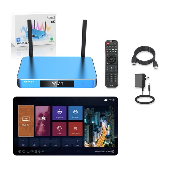 SuperBox S5 Max Home TV Device, Android System, Voice Remote Control