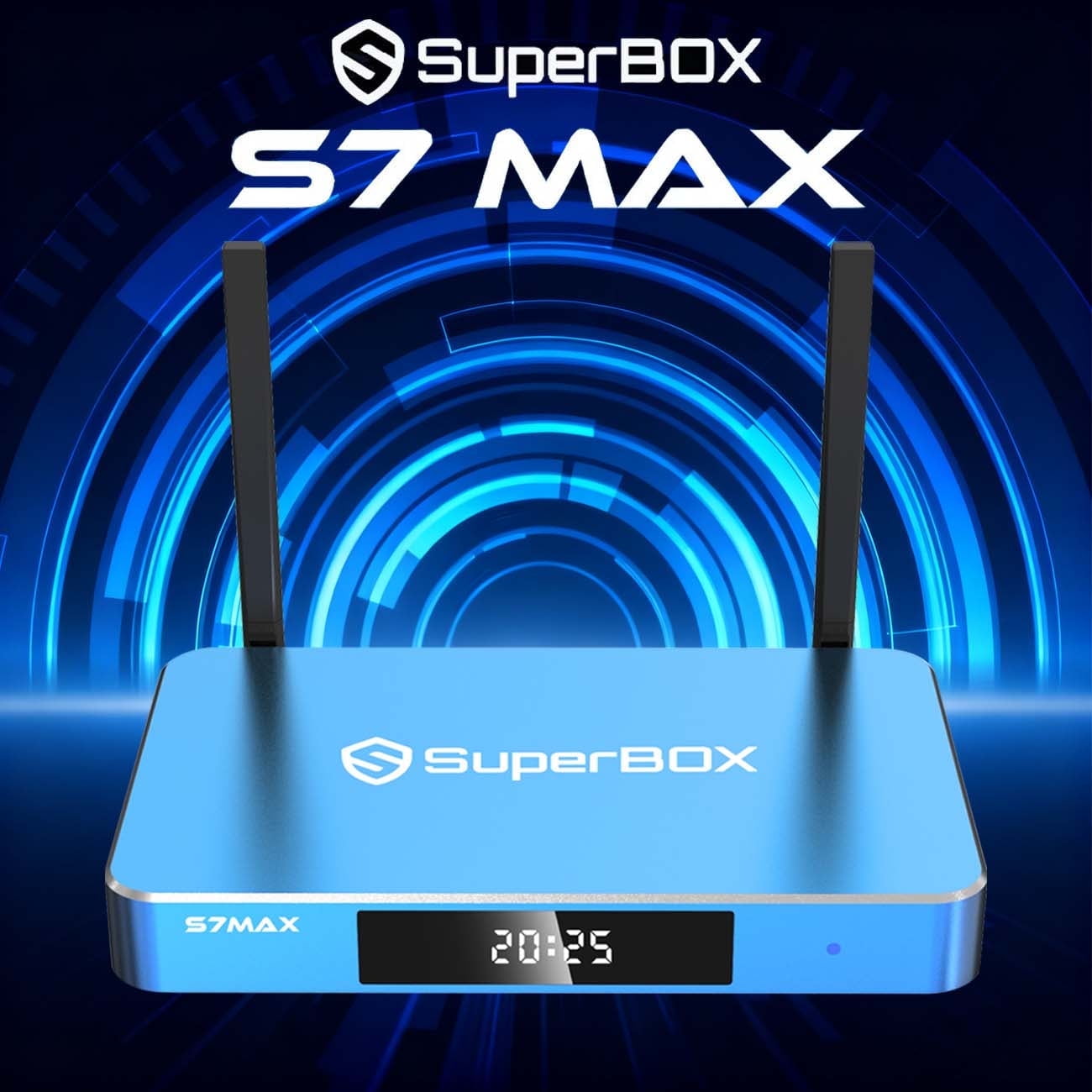 SuperBox S7 Max Premium Edition with Built-in Voice Control System | 2025 Model | Android 12 | 4GB RAM | 64GB Storage