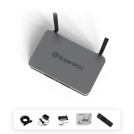 SuperBox S6 Ultra 4g ram 128g Storage With NEWLY UPDATED Voice Command Remote and keypads