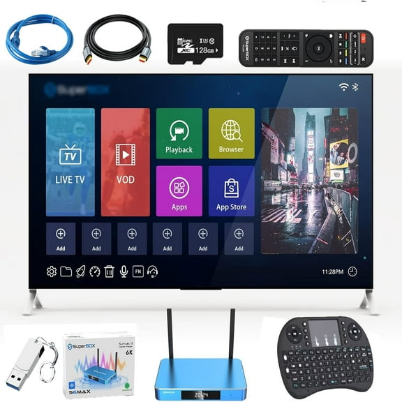 SuperBox S6 MAX 2025,4G+64G Powerful Smart Box,Dual Band WiFi, Built-in Voice Control System