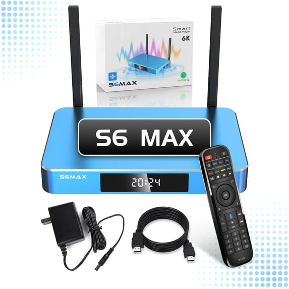 SuperBox S6 MAX Android 12 Streaming Box – 6K HDR, WiFi 6, 64GB Storage, Quad-Core (2024 Model) | IPTV Ready