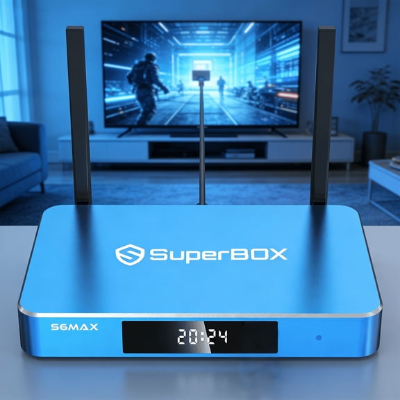 SuperBox S6 Max Android Smart TV Device, Voice Remote, Dual Band WiFi