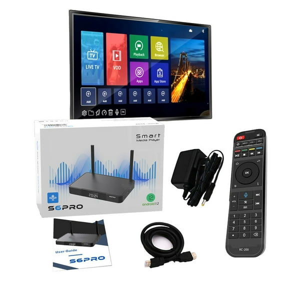 SuperBox S6 PRO,2025 Newest Pack,4G+64G Powerful Smart Box,Time Shift, Parental Control Time,Super Powerful TV Box with Voice Remote Control,Ideal for Home