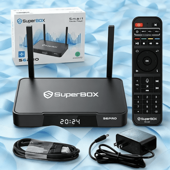 2026 SuperBox S6 Pro Fully Loaded Streaming Media Players | 4GB+64GB, Voice Remote, Time Shift & Parental Controls