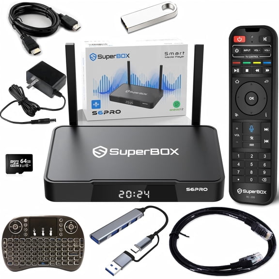 SuperBox S6 Pro - 2025 Version S6 Pro TV Box with Voice Control(4GRAM and 32GROM)