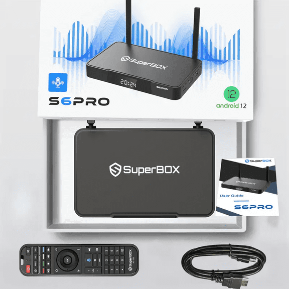 SuperBox S6 Pro 6K Streaming Media Player with Voice Remote