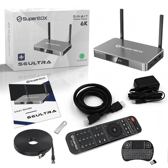 SuperBox S6 ULTRA 4GB RAM 128GB Storage Android 12.0 Quad-core Processor Mali-G31 MP2 GPU WiFi6 BT5.2 USB3.0 1000Mbps LAN