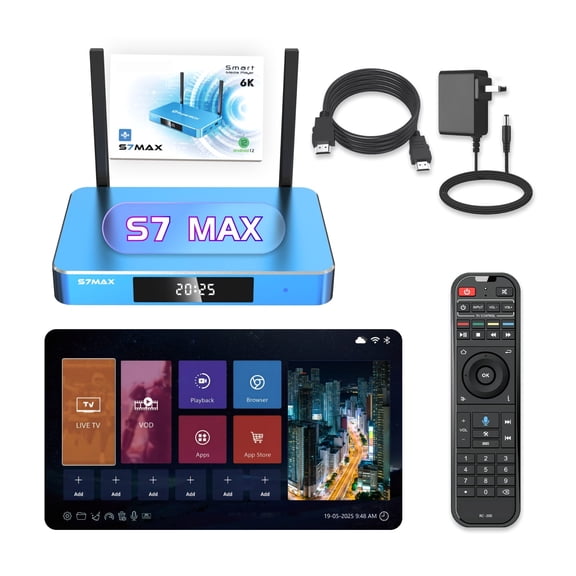 SuperBox S7 MAX Android 12 Smart TV Box with WiFi 6, Voice Remote, 4GB RAM