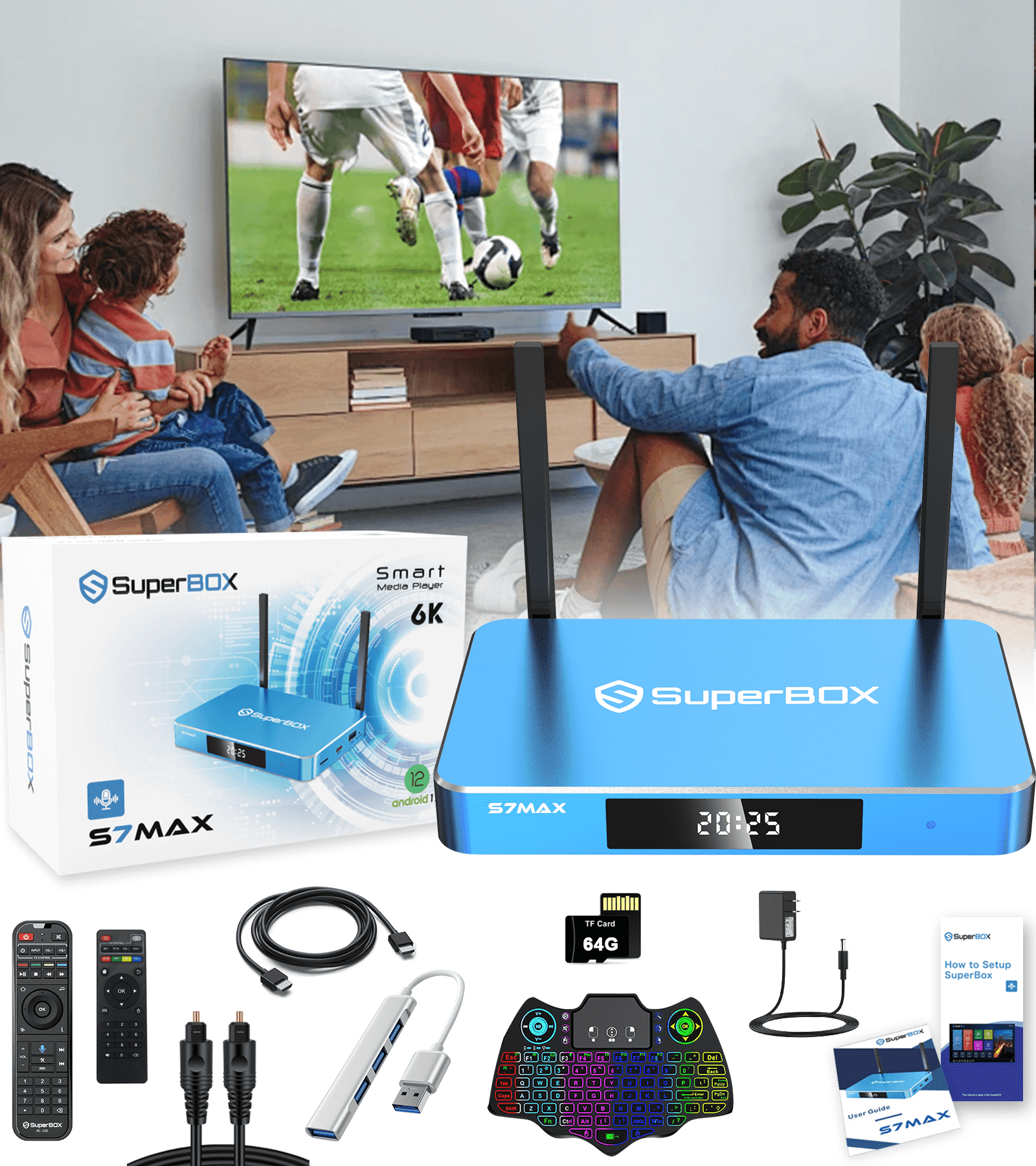 SuperBox S7 Max 4G+64GB with Super Box Bundle Sold by Authorised Superbox Agent Store