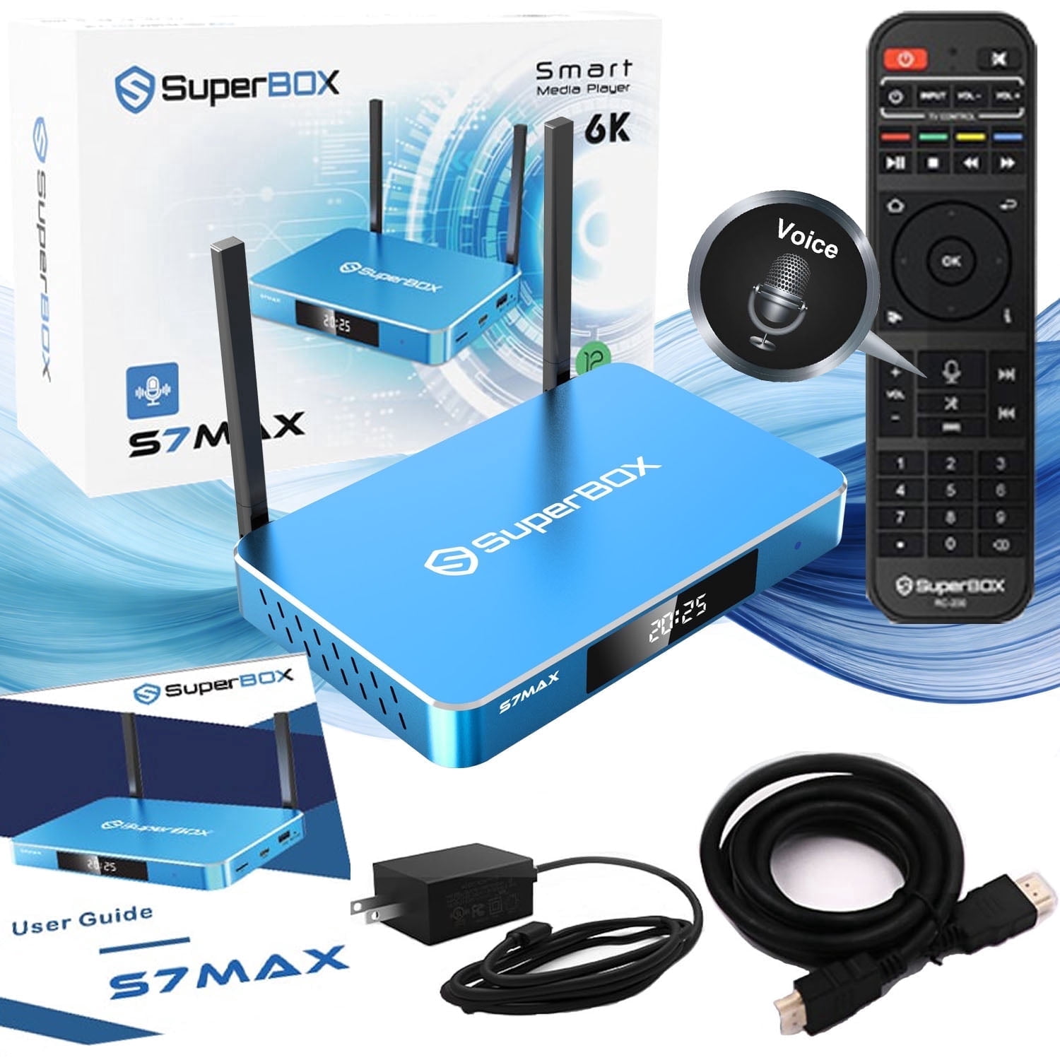 superbox original voice command remote control... SuperBox S7 Max Fully Loaded , Super Powerful Smart Box with Voice ...
