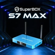 SuperBox S7 Max Premium Edition with Built-in Voice Control System | 2025 Model | Android 12 | 4GB RAM | 64GB Storage with Remote Control
