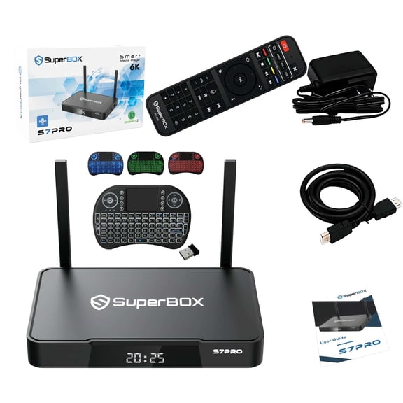 SuperBox S7 Pro 2026 Fully Loaded 6K Smart TV Box with Voice Control | 4G RAM+32G ROM | 7-Day Time Shift | Parental Control | 2025 Superbox S6 Upgrade