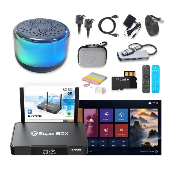 SuperBox S7 Pro Android Smart TV Box with Voice Remote and Dual WiFi